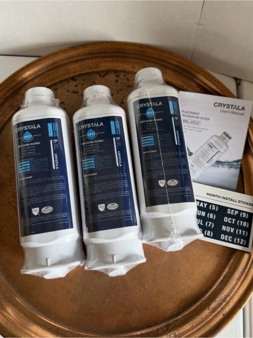 White Refrigerator Water Filter Replacement (3-Pack)
